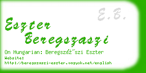 eszter beregszaszi business card